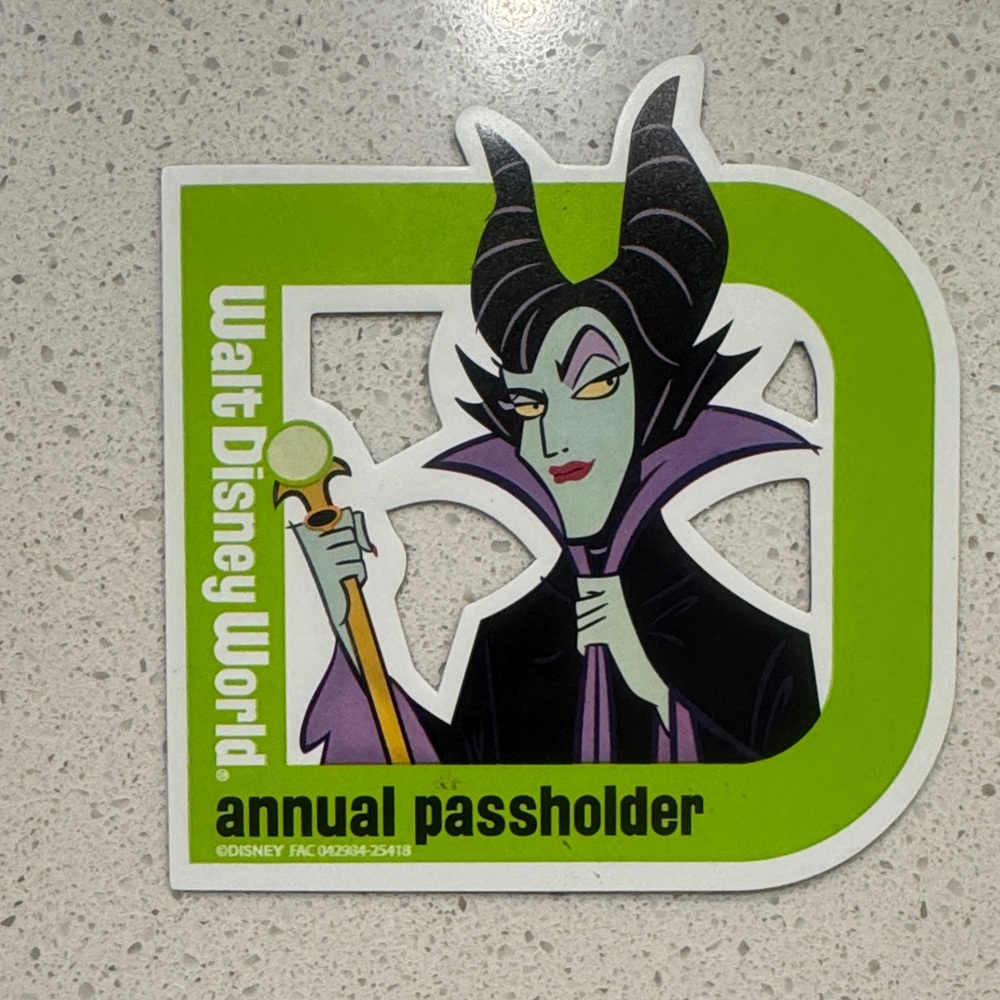 Disney Maleficent Magnet with Green and Black